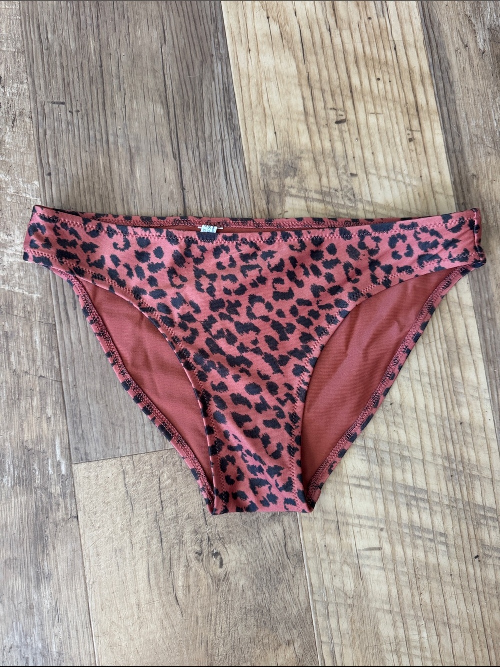 aerie Rust Leopard Print Bikini Bottoms size XXS